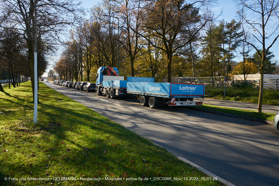 15.11.2022 - Baustelle an der Quiddestraße Haus für Kinder in Neuperlach